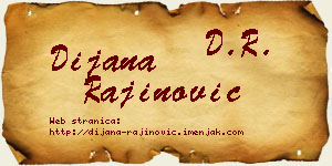Dijana Rajinović vizit kartica